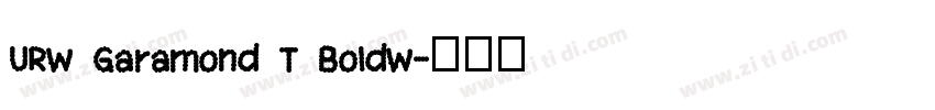 URW Garamond T BoldW字体转换